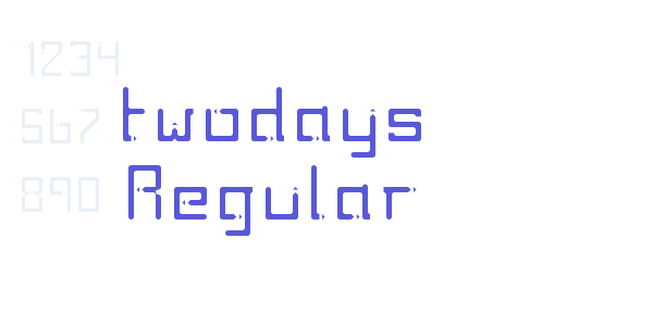 twodays Regular font free