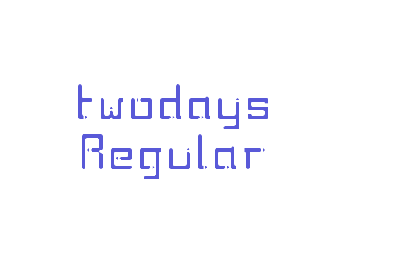 twodays Regular Font