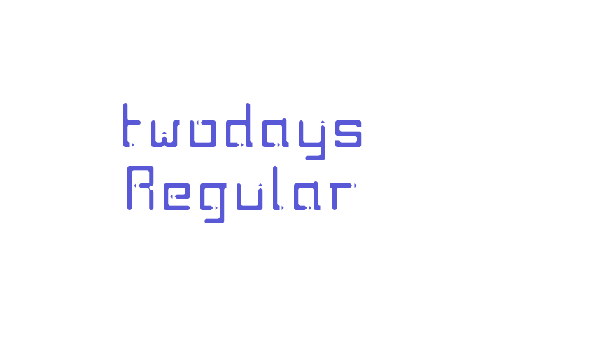 twodays Regular Font Download