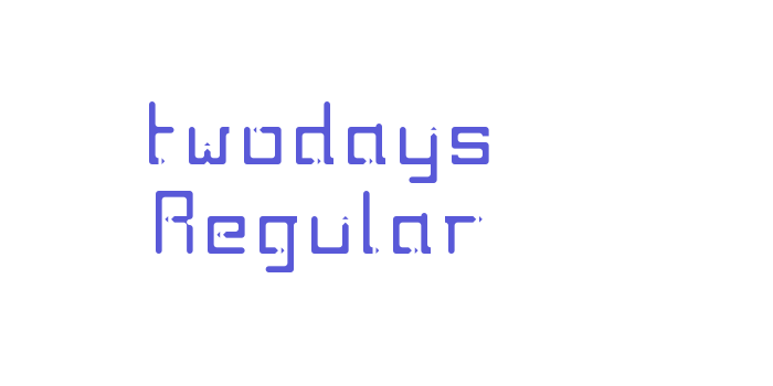 twodays Regular Font Download