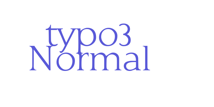 typo3 Normal Font Download