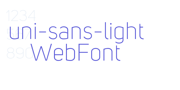 uni-sans-light WebFont font free