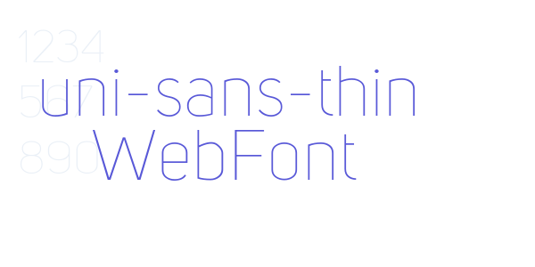 uni-sans-thin WebFont font