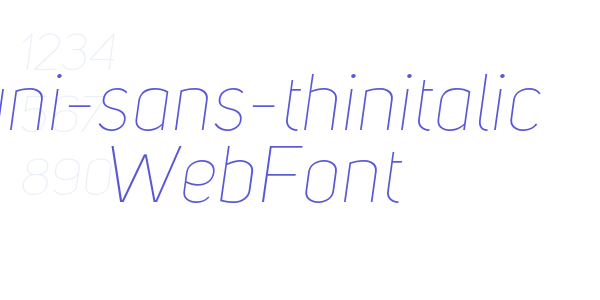 uni-sans-thinitalic WebFont font free