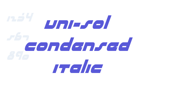 uni-sol condensed italic font free