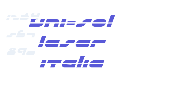 uni-sol laser italic font free