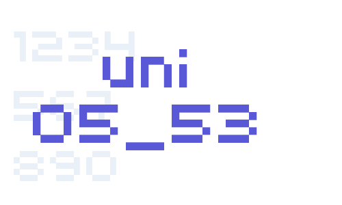 uni 05_53 Font Download