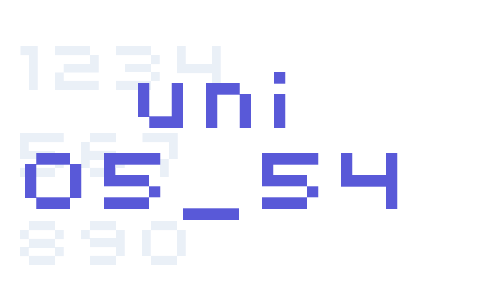 uni 05_54 Font Download