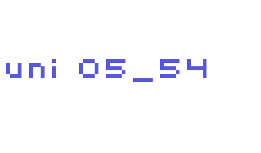 uni 05_54 Font