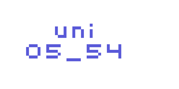 uni 05_54 Font Download