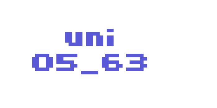 uni 05_63 Font Download