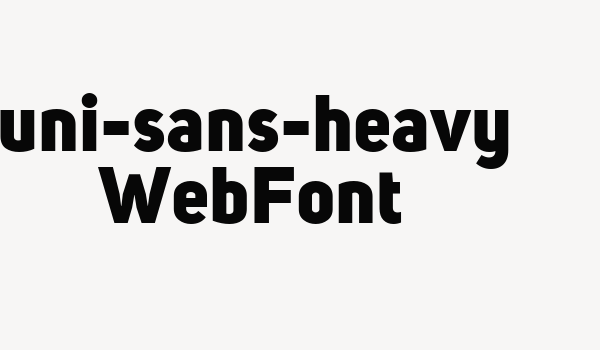 uni-sans-heavy WebFont Font