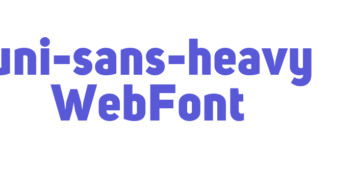 uni-sans-heavy WebFont Font