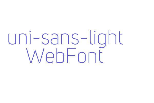 uni-sans-light WebFont Font