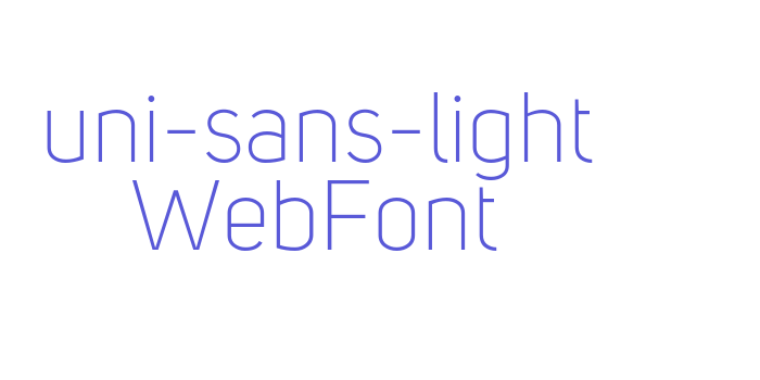 uni-sans-light WebFont Font Download