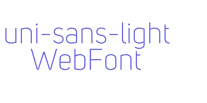 uni-sans-light WebFont Font