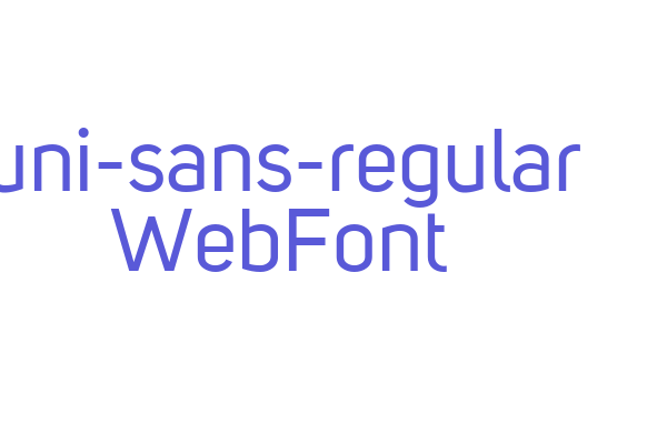 uni-sans-regular WebFont Font