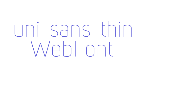 uni-sans-thin WebFont Font Download