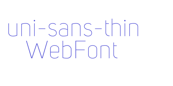 uni-sans-thin WebFont Font