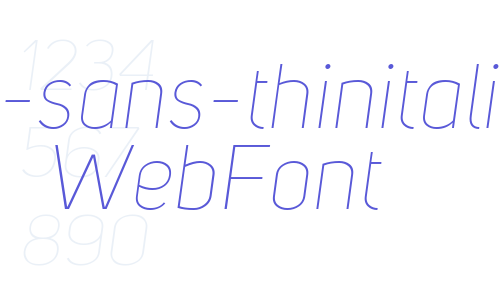 uni-sans-thinitalic WebFont Font Download