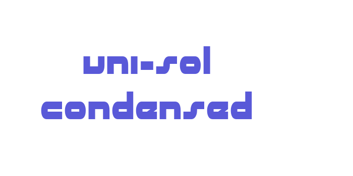 uni-sol condensed Font