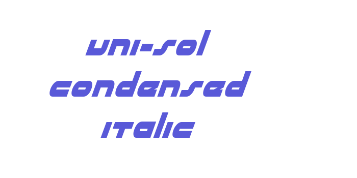 uni-sol condensed italic Font Download