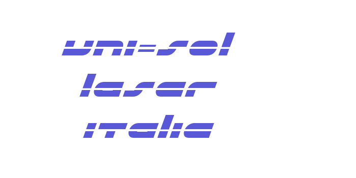 uni-sol laser italic Font Download