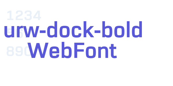 urw-dock-bold WebFont font free