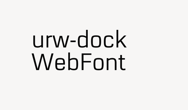 urw-dock WebFont Font