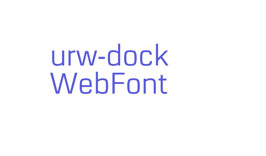 urw-dock WebFont Font Download