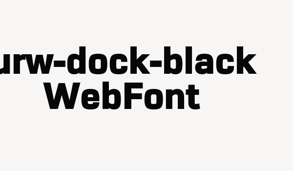 urw-dock-black WebFont Font