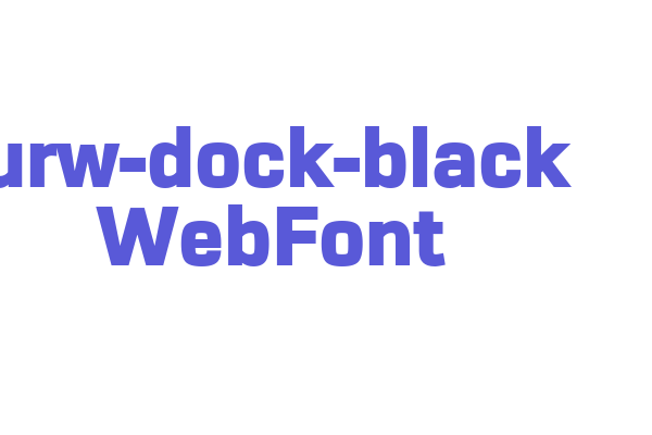 urw-dock-black WebFont Font