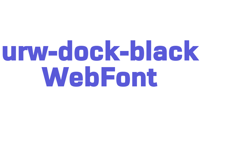 urw-dock-black WebFont Font Download