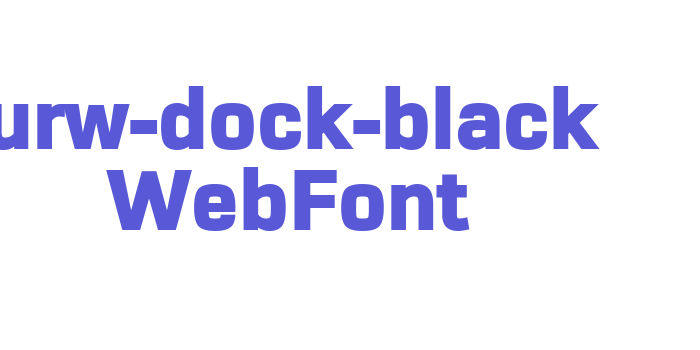 urw-dock-black WebFont Font Download