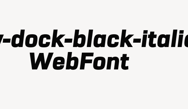 urw-dock-black-italic WebFont Font