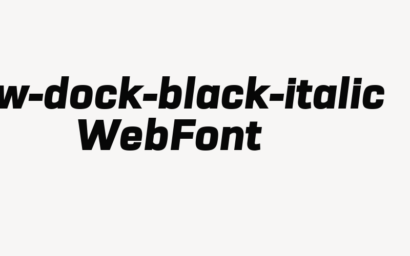 urw-dock-black-italic WebFont Font