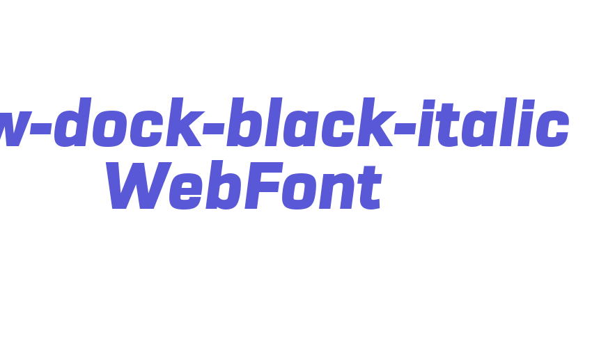 urw-dock-black-italic WebFont Font Download