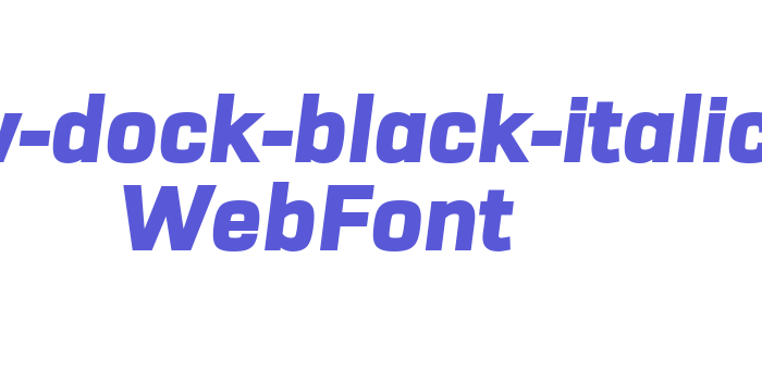 urw-dock-black-italic WebFont Font Download