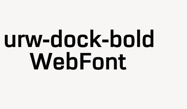 urw-dock-bold WebFont Font