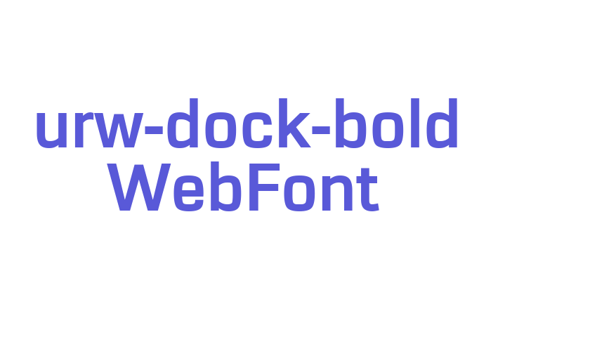 urw-dock-bold WebFont Font Download