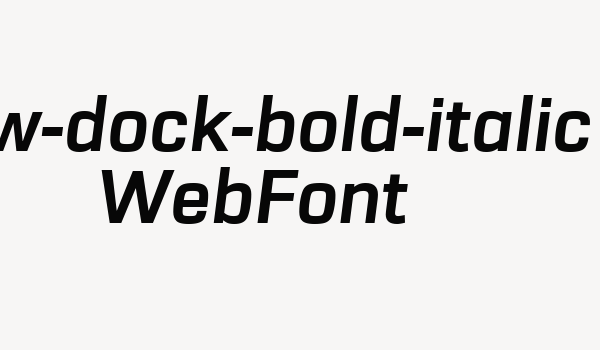 urw-dock-bold-italic WebFont Font