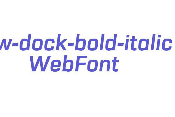 urw-dock-bold-italic WebFont Font