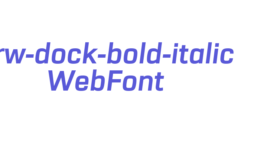 urw-dock-bold-italic WebFont Font Download