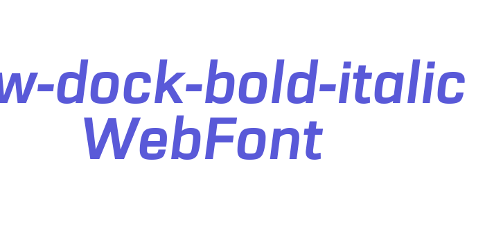 urw-dock-bold-italic WebFont Font Download