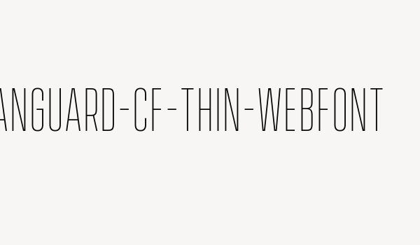 vanguard-cf-thin-webfont Font