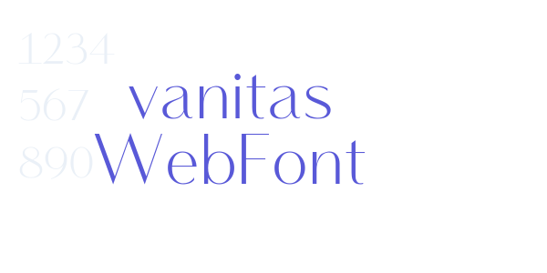 vanitas WebFont font