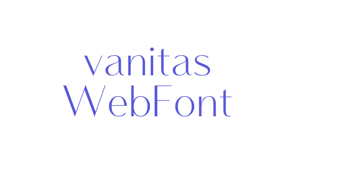 vanitas WebFont Font Download