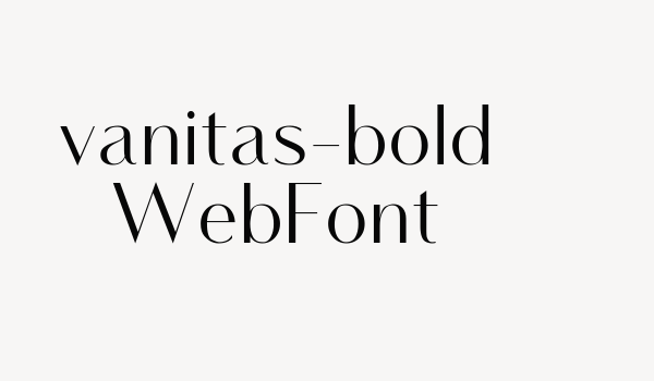 vanitas-bold WebFont Font