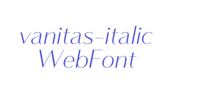 vanitas-italic WebFont Font Download