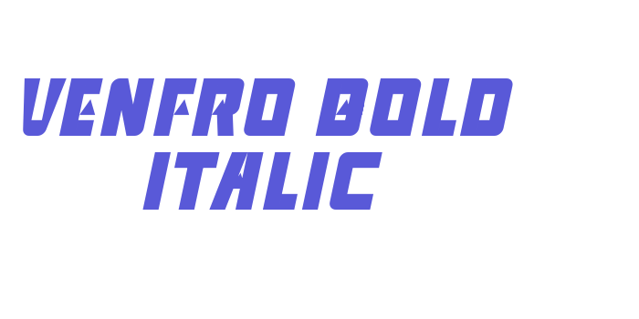 venfro Bold Italic Font Download